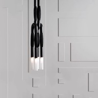 JYLIGHTING Applique Murale Moderne Industrielle en Poils Synthétiques pour Couloir et Hôtel, Idéale pour Décoration Murale en Bois de Rose