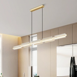 โคมไฟระย้าห้องอาหารสไตล์โมเดิร์นมินิมอล ทำจากทองแดงทั้งชิ้น ปี 2024 ดีไซน์นอร์ดิกทันสมัย แบบเส้นเดี่ยว ทรงยาว - Product Image 5