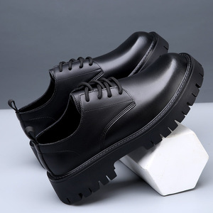 Nouvel arrivage de chaussures fantaisie en cuir PU pour hommes, pour le bureau de bal, chaussures habillées pour mariage d'automne, chaussures à plateforme pour hommes - Product Image 2