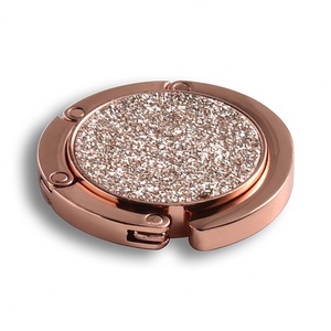 Custom Design 3D Metal Magnetic Portable <b>Table</b> <b>Folding</b> Purse Hanger Bag Holder Handbag Hook for Ladies - Product Image 2