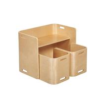 Ensemble table et chaises en bois pour enfants, table d'apprentissage Montessori, chaise en bois courbé, mobilier ergonomique pour salle de jeux, tout-petits