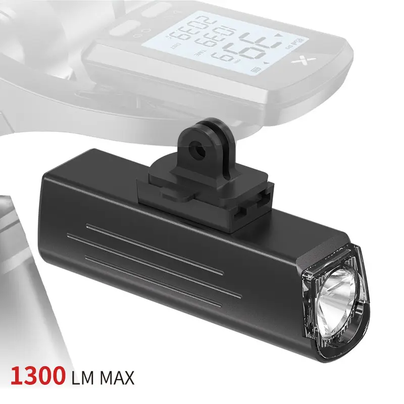 New Waterproof 1300Lumen Bicycle Accessories Front Lamp Type-C Rechargeable Night Riding LED Bike Light