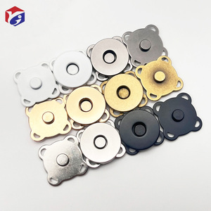 Boutons pression magnétiques prune pour fournitures de couture 15mm sac à main fermoirs bouton pour couture sacs artisanaux vêtements en cuir <span class=keywords><strong>noir</strong></span> boutons-pression - Product Image 1