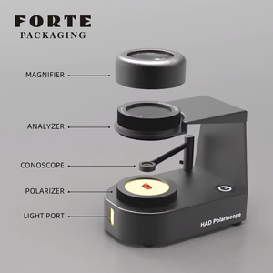 เครื่องมือตรวจสอบเพชรแบบโพลาริสโคปสองแสง FORTE PACKAGING สำหรับการสังเกตอัญมณี อุปกรณ์และเครื่องมือสำหรับงานจิวเวลรี่ - Product Image 2