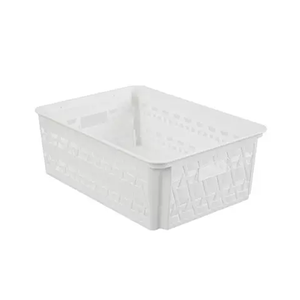 2022 Hot Sale Desktop Small Pp Plastic Rattan Wicker Storage Basket Hollow Easy to Clean Storage Basket