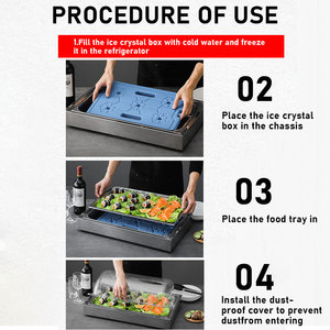 WINNERS Display Tray for <strong>Food</strong> Sea <strong>Food</strong> <strong>Server</strong> for Buffet Hotel Stainless Steel Tray with Cover - Product Image 4