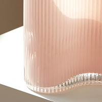 Künstlerische Akkordeon-förmige Gestreifte Glasvase, Minimalistisches Nordisches Luxus-Ornament, Gefäß für Wohnzimmer- und Schlafzimmerdekoration