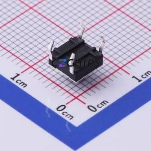 TS-1033-A2B3-D2 Tactile Switch Through hole Component (THT)-4P,6.2x6.2mm Switch Single Pole Single Throw Round Button 2.5N 6.2mm - Product Image 2