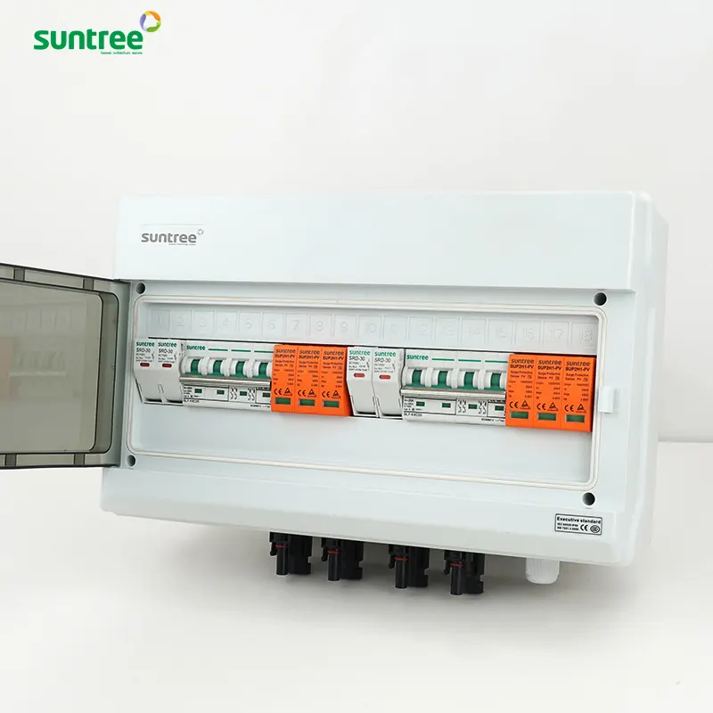 Combinatore/giunzione/scatola di distribuzione impermeabile elettrico PV DC sistema di pannelli solari 2-16 vie