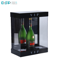 Étagère de présentation de bouteilles d'alcool éclairée par LED personnalisée, fabriquée en usine au Vietnam, étagères de bar illuminées