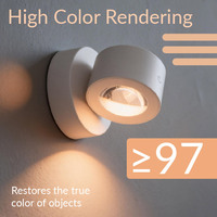 Lampe murale LED sans fil magnétique rechargeable avec contrôle tactile et rotation à 360° pour chambre, escalier et salle de bain
