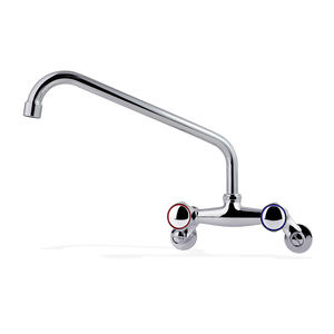 <span class=keywords><strong>Robinet</strong></span> de cuisine mural moderne à double poignée <span class=keywords><strong>Robinet</strong></span> d'évier classique en laiton inoxydable de 5/6/8/10/12/14 pouces Nickel brossé - Product Image 6