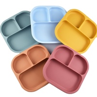 Vaisselle bébé en silicone personnalisée anti-fuite, qualité alimentaire, pour le stockage des aliments, compatible céramique, sûre pour les repas des enfants