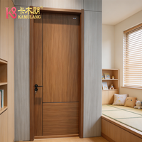 Porte de placard moderne en bois composite à faible entretien pour chambre/villa, insonorisée, à ouverture latérale, lisse et résistante aux taches