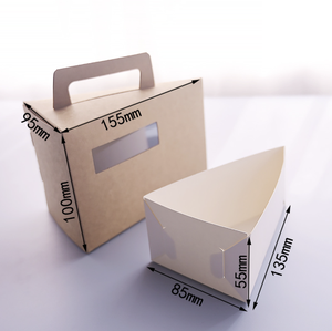 Weißbuch Dreieck Kuchen Keksdose Gebäck Dessert Geburtstags feier Geschenk Süßigkeiten Verpackung Mousse Packbox - Product Image 5