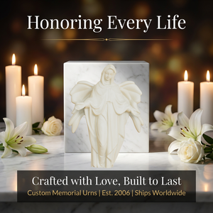Urnas de Cremación de Cerámica con Diseño de Ángel, Estilo Europeo y Americano, Recuerdo Funerario para Cenizas de Bebés, <span class=keywords><strong>Adultos</strong></span> y Mascotas, en Oferta - Product Image 2