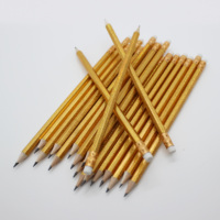 Fournitures de bureau et scolaires de haute qualité 7 "HB crayon doré logo personnalisé timbre Triangle jaune Hb crayon