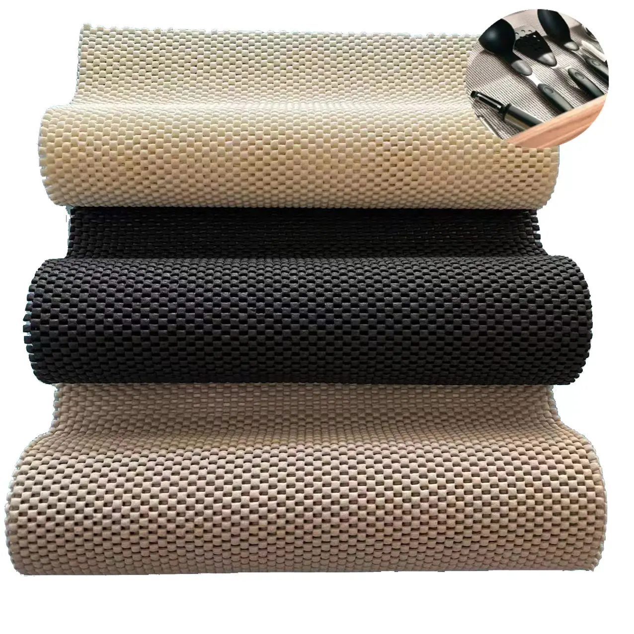 Multi-function Cuttable Pvc Carpet Underlay Kitchen Shelf Liner Safety Grid Mat Household Carpet Mattress Bed Sheet