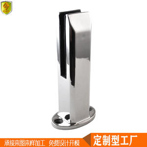 Stainless Steel Double-Hole Floor-to-Ceiling Glass Clamp Swimming Pool Ladder with Elegant Stair Post & Railing - Product Image 4