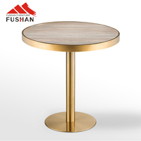 FUSHAN — table basse de luxe HPL revêtue, meuble laminé, avec cadre en acier inoxydable, forme carrée, table basse