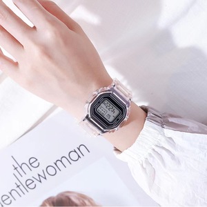 Mode hommes femmes montres or Casual Transparent numérique Sport montre cadeau pour amoureux horloge montre-bracelet <span class=keywords><strong>2023</strong></span> - Product Image 2