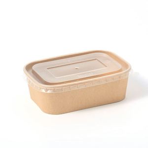 Multi Sizes Eco Friendly Disposable Kraft Paper Salad <b>Bowl</b> <b>Microwave</b> Safe Camping Biodegradable <b>with</b> <b>Lid</b> - Product Image 2
