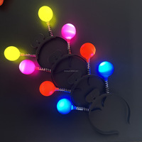 Serre-tête étoile LED lumineux en plastique pour Mardi Gras, clignotant, taille unique