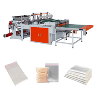 Machine de fabrication de sacs à trois soudures latérales entièrement automatique à 2 voies avec moteur PLC et roulement - Baihao RG1220S2