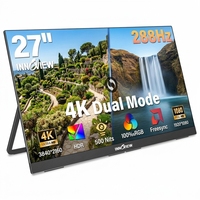 Moniteur portable plat IPS de 27 pouces, compatibilité large, Type C HDMI DP pour ordinateur portable, smartphone, console et la plupart des appareils numériques
