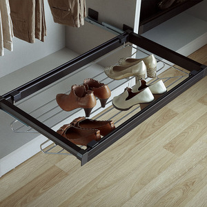 Manufacturer Two-layer Aluminum Frame Pull Out <strong>Wardrobe</strong> Cabinet <strong>Shoe</strong> Rack <strong>Storage</strong> - Product Image 5