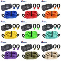 Corde de récupération d'énergie cinétique 30 pi x 1-1/4 po - Corde robuste à double tressage B.S. 46200 lb - Pour tout-terrain, UTV, sable, neige, sauvetage d'urgence