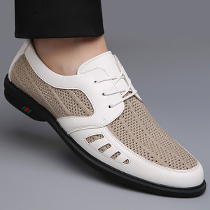 Mocassins respirants en maille pour hommes, à bout rond, semelle en caoutchouc, chaussures décontractées pour l'été - Product Image 4