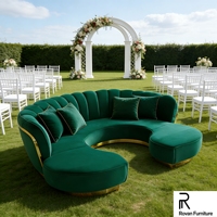 Canapé Courbé au Design Moderne à Vendre, Chaise Trône de Mariés en Métal de Haute Qualité, Siège de Canapé pour Événements de Mariage