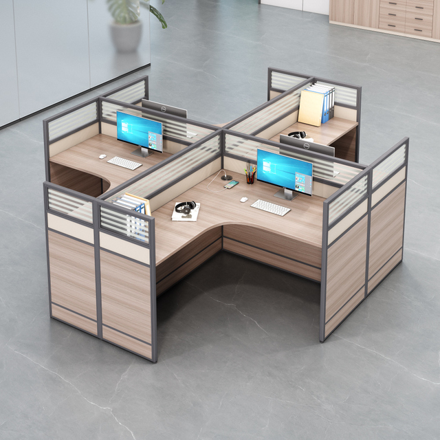 Modern Modular Office Furniture Workstation Desk for 2-6 People China Manufacturer's School Application Office Partition