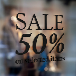 Etiquetas Adhesivas de Vinilo Negro Resistentes a los Rayos UV Personalizadas para Letreros de Descuento en Comercios Minoristas, Etiquetas de Liquidación - Product Image 1