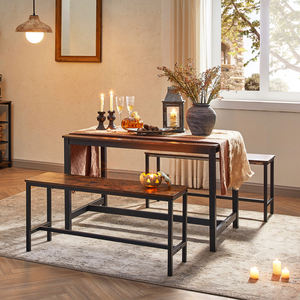 VASAGLE <span class=keywords><strong>Table</strong></span> de <span class=keywords><strong>cuisine</strong></span> <span class=keywords><strong>4</strong></span> <span class=keywords><strong>personnes</strong></span> style industriel <span class=keywords><strong>Table</strong></span> de <span class=keywords><strong>cuisine</strong></span> en bois à cadre métallique robuste - Product Image 5