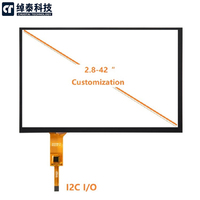 Panel de Pantalla Táctil Capacitiva OEM con Interfaz de Entrada/Salida I2C IIC de Tamaños Personalizados para Monitor LCD/TFT LED Industrial de Marco Abierto