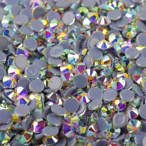 Pujiang mesin potong kristal berkilau AB berlian imitasi massal longgar Hotfix SS10/SS16/SS20/SS30/SS34/SS40 grosir - Product Image 4