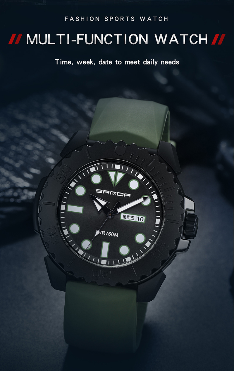 Лидер продаж 3118, модные мужские светящиеся цифровые часы SANDA с календарем, повседневные спортивные электронные часы, водонепроницаемые