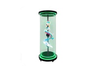 Mini ventilateur holographique 3D, affichage holographique LED cylindrique pour la publicité de bureau