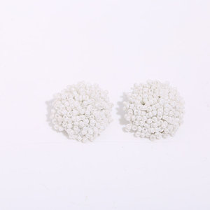 Pendientes de racimo con cuentas hechos a mano al por mayor, pendientes de tuerca de cúpula con Cuentas pequeñas Bohemias de 15mm para niñas y mujeres - Product Image 2