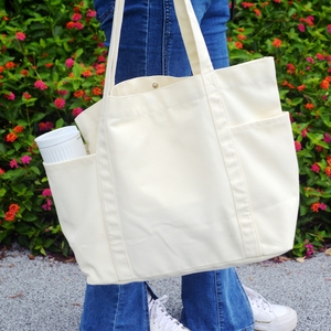 Tùy chỉnh vải <span class=keywords><strong>Tote</strong></span> Túi cho phụ nữ, thân thiện với môi mua sắm và làm việc túi với logo của bạn in ấn - Product Image 5