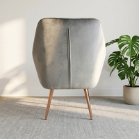 Fauteuil de salon individuel de haute qualité, design capitonné à boutons, pieds en métal or rose, chaise d'appoint décorative pour usage résidentiel
