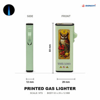 Briquet à flamme bleue personnalisé, style moderne, accessoire de poche, briquet coupe-vent