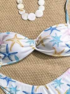 Traje de Baño Triangular Personalizado, Bikini Personalizado con Diseño Oceánico, Diseñador Asiático, Ecológico, de Secado Rápido, Transpirable, Conjunto de 2 Piezas - Product Image 5