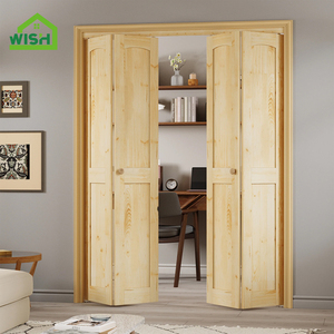 Puerta Plegable <span class=keywords><strong>de</strong></span> Diseño Moderno, Compuesta <span class=keywords><strong>de</strong></span> Madera, Tipo Acordeón, Deslizante, Manual, para Uso Residencial y Comercial, Resistente al Agua y al Calor - Product Image 4