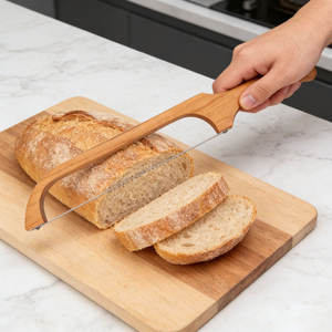 Cortador <span class=keywords><strong>de</strong></span> Pan Manual <span class=keywords><strong>de</strong></span> Madera Premium para Pan Casero, Herramientas y Accesorios para Hornear, Juego <span class=keywords><strong>de</strong></span> Cuchillos <span class=keywords><strong>de</strong></span> Madera - Product Image 2