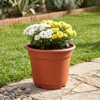 Pot de fleurs moderne en plastique pour jardin, pots de pépinière en plastique pour la maison et pot de jardin rond, vente en gros