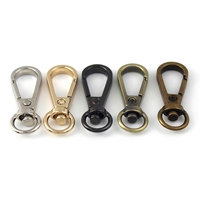 Cloxy petit mousqueton à ressort pivotant boucle pour sac à main chaîne de sac à main alliage mousqueton pivotant pour porte-clés métal petit fermoir Clip
