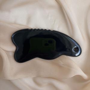 Dégagement Gua Sha outil noir céramique soulagement de la douleur Drainage lymphatique visage corps grattoir masseur pour épaule cou bras mollet - Product Image 4